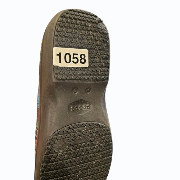 Crocs Dual Comfort Neria Pro II Paisley Print Women’s Nurse Clogs Sz. 9 Non-slip - Picture 14 of 14